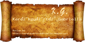 Kerékgyártó Gabriella névjegykártya