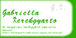 gabriella kerekgyarto business card